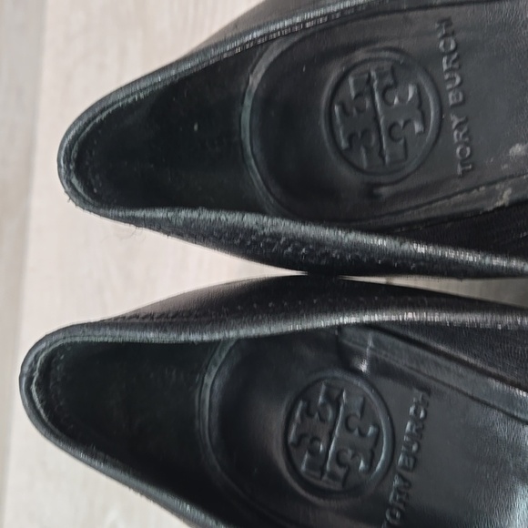 Tory Burch Womens Leather Wedge Logo Mule Clog Shoes sz 9M - Picture 5 of 16